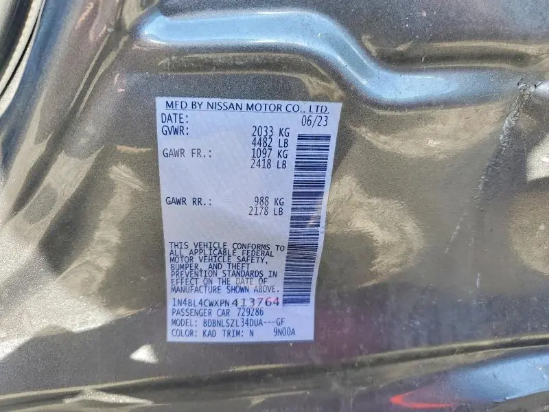 2023 NISSAN ALTIMA SR  
