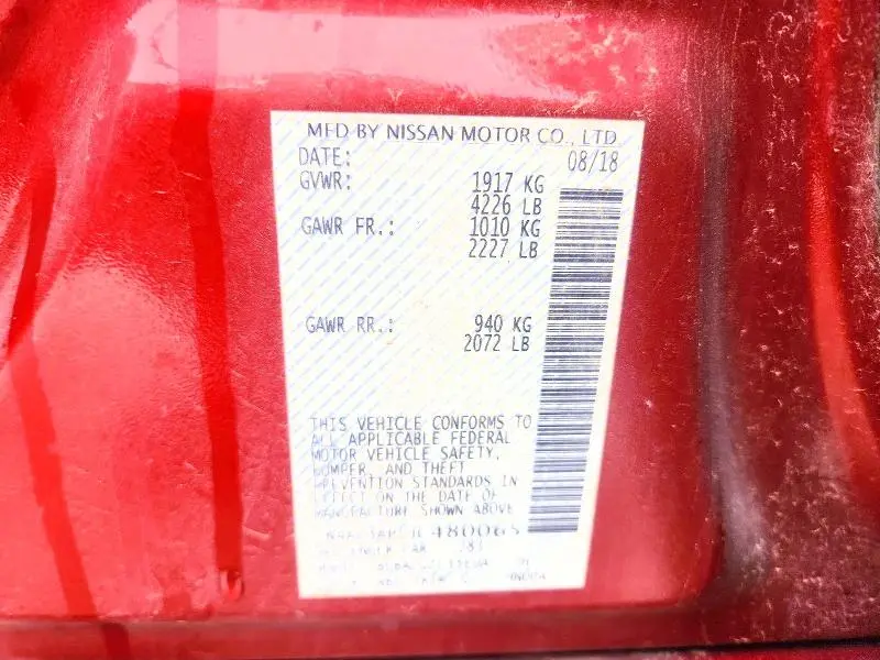 2018 NISSAN ALTIMA 2.5 S  