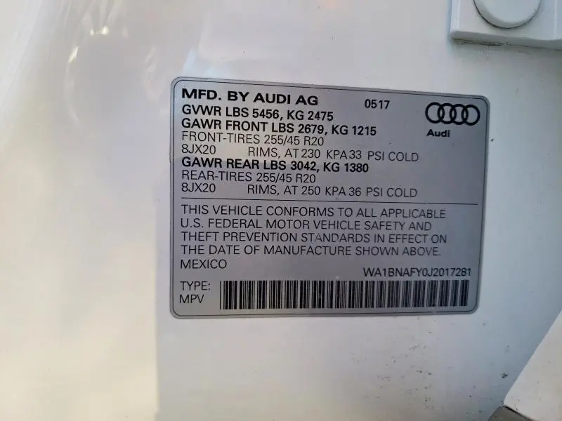2018 AUDI Q5 PREMIUM PLUS  