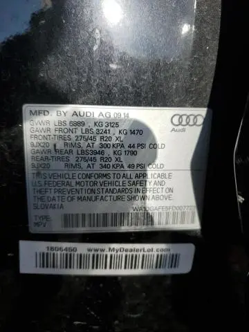 2015 AUDI Q7 PRESTIGE