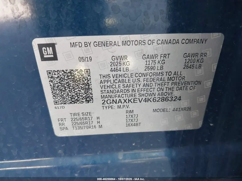 2019 CHEVROLET EQUINOX LT