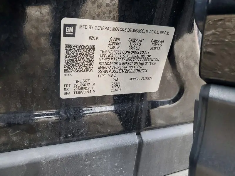 2019 CHEVROLET EQUINOX LT  