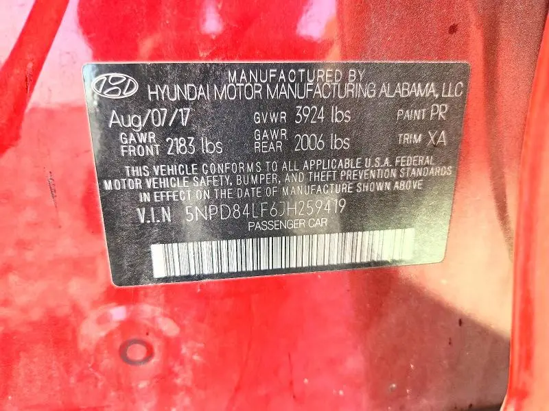 2018 HYUNDAI ELANTRA SEL  