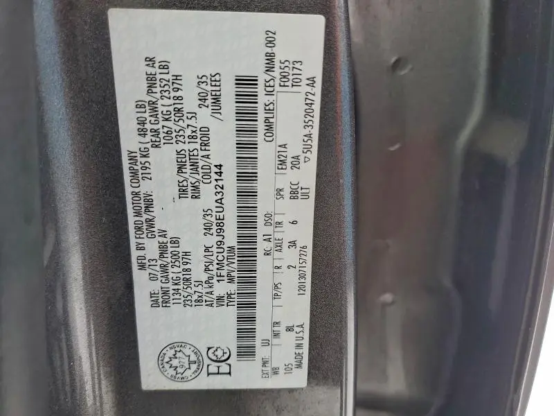 2014 FORD ESCAPE TITANIUM  