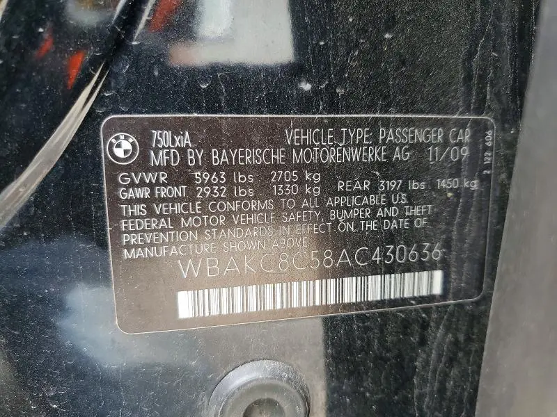 2010 BMW 750 LI XDRIVE  