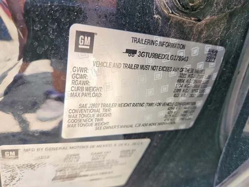 2020 GMC SIERRA K1500 SLE  