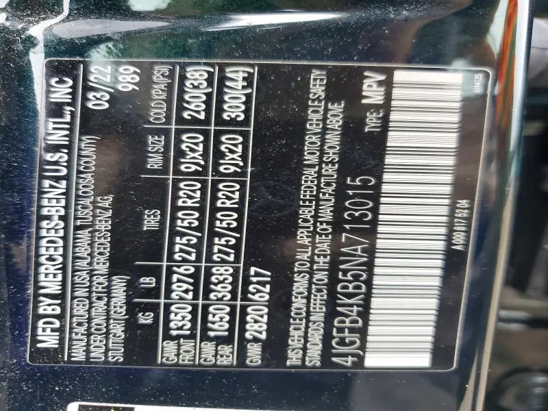 2022 MERCEDES-BENZ GLE 350 4MATIC  