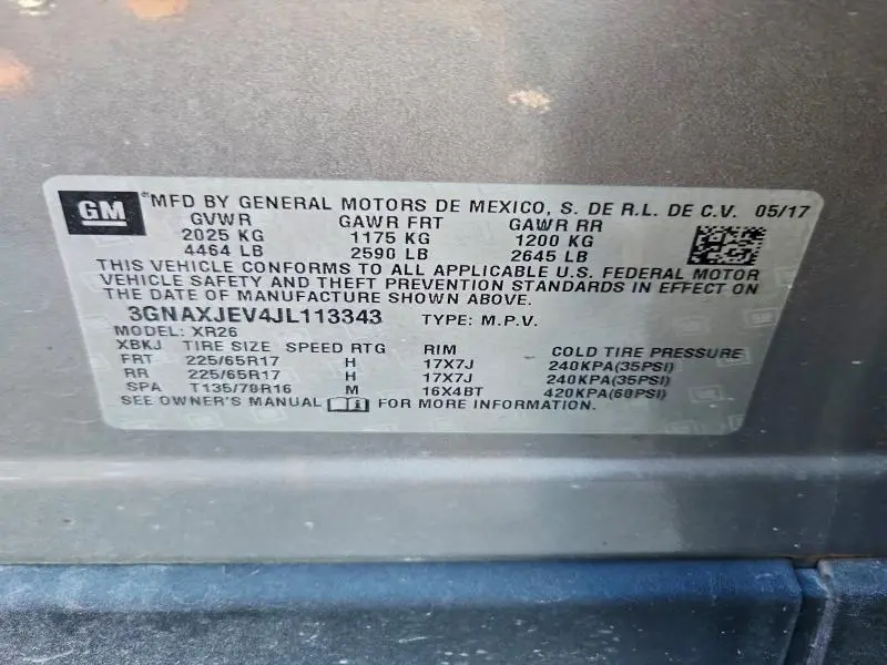 2018 CHEVROLET EQUINOX LT  