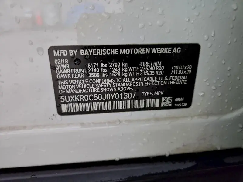 2018 BMW X5 XDRIVE35I  