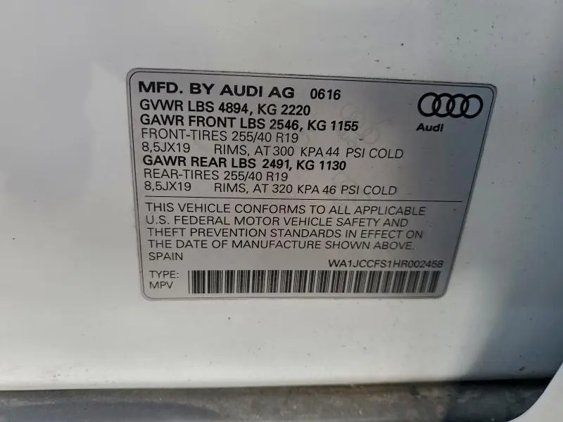 2017 AUDI Q3 PREMIUM PLUS  