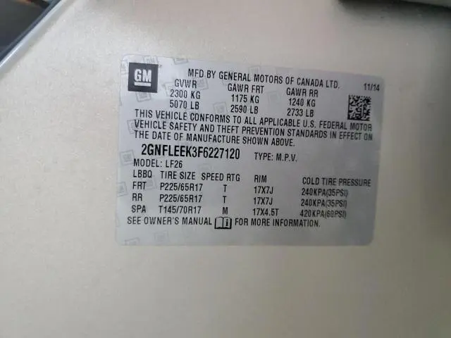 2015 CHEVROLET EQUINOX LS