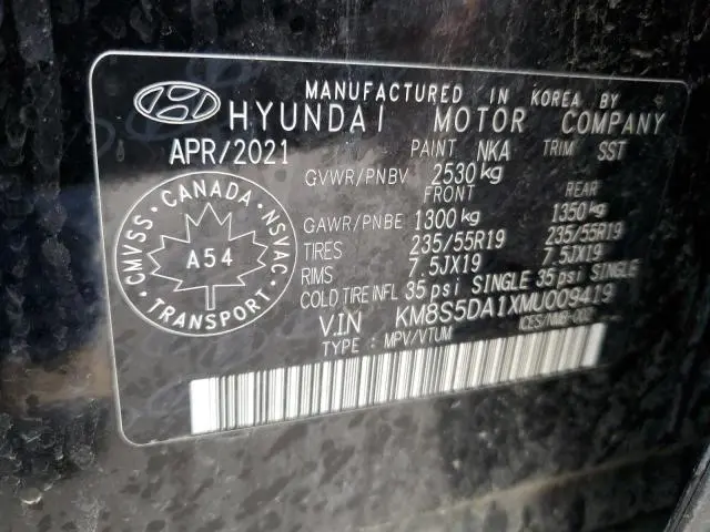 2021 HYUNDAI SANTA FE LIMITED  