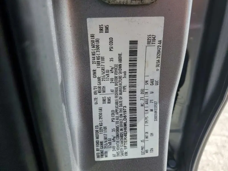 2021 FORD RANGER XL  