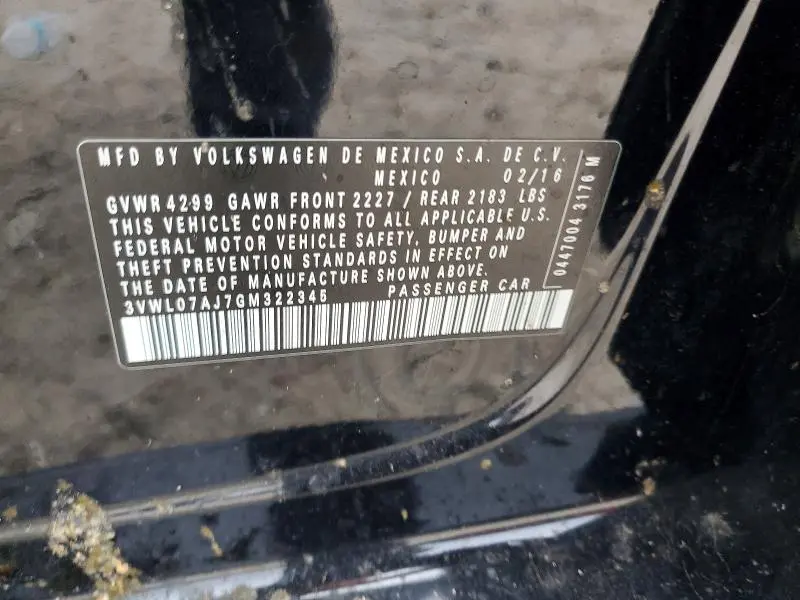 2016 VOLKSWAGEN JETTA SEL  