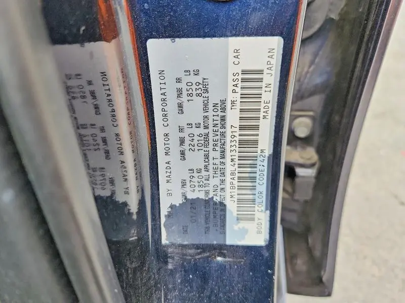 2021 MAZDA 3 SELECT  
