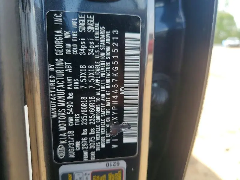 2019 KIA SORENTO EX V6  
