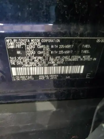 2020 TOYOTA RAV4 XLE  