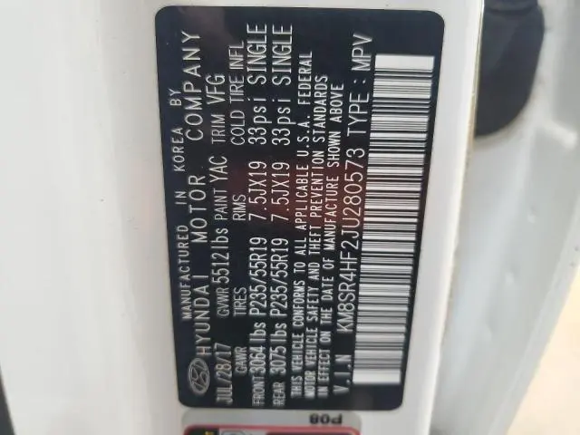 2018 HYUNDAI SANTA FE SE ULTIMATE  