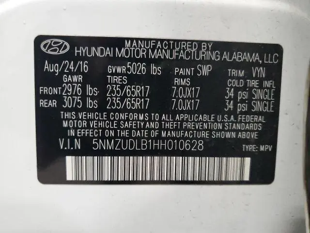 2017 HYUNDAI SANTA FE SPORT   