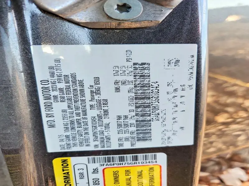 2016 FORD FUSION SE  