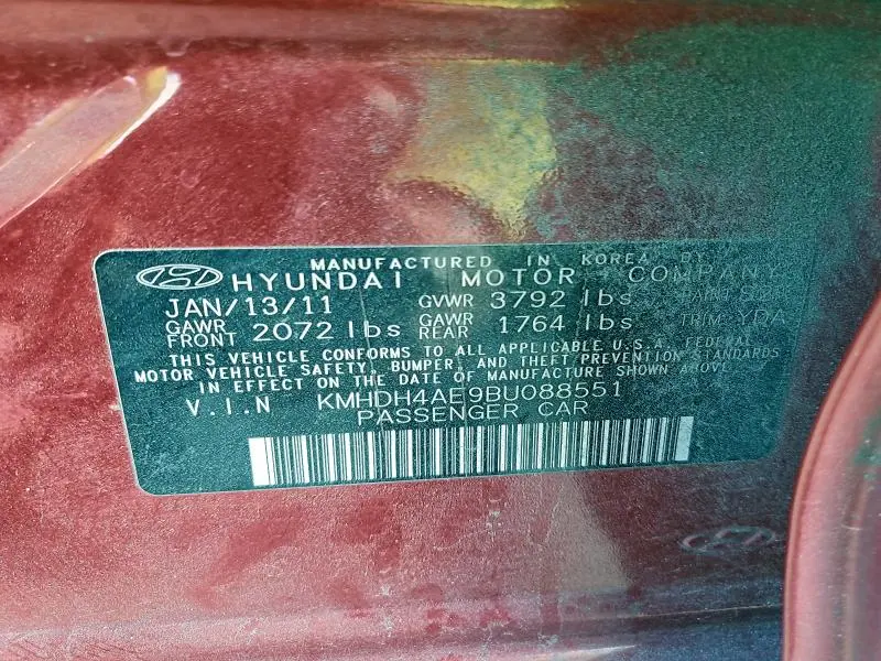 2011 HYUNDAI ELANTRA GLS  