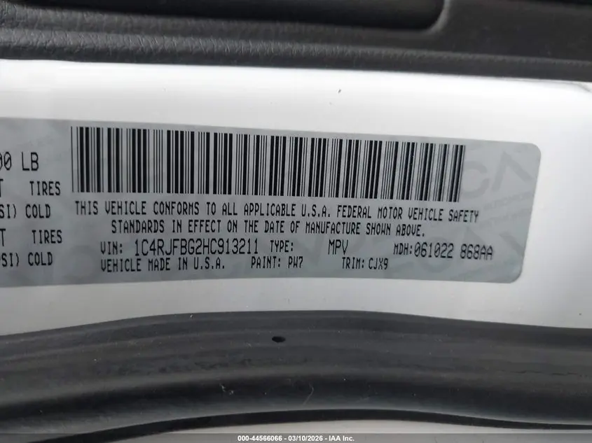 2017 JEEP GRAND CHEROKEE LIMITED 4X4