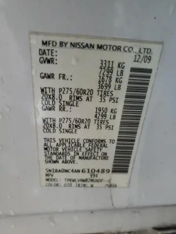 2010 NISSAN ARMADA SE