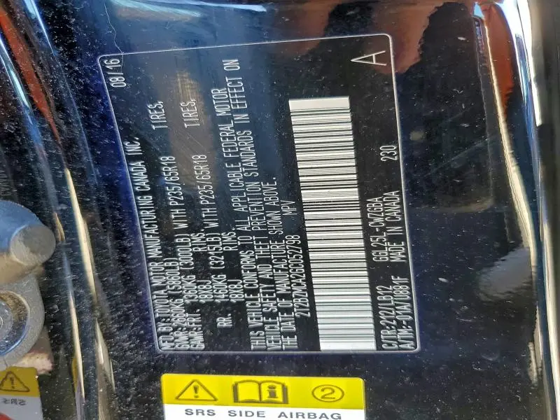 2016 LEXUS RX 350 BASE  