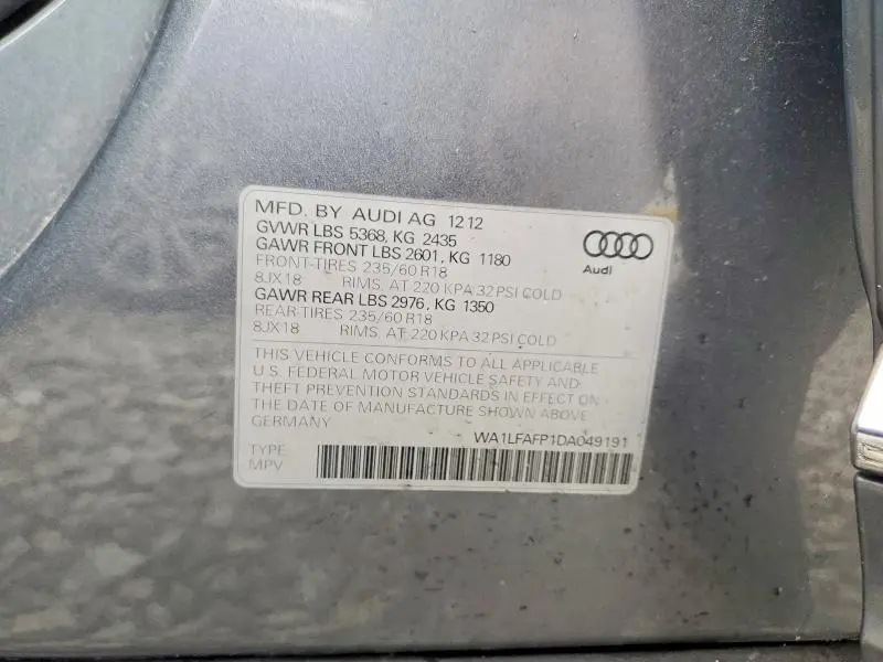 2013 AUDI Q5 PREMIUM PLUS  