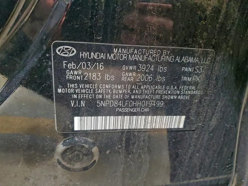 2017 HYUNDAI ELANTRA   