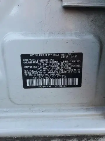 2015 SUBARU XV CROSSTREK 2.0 PREMIUM  