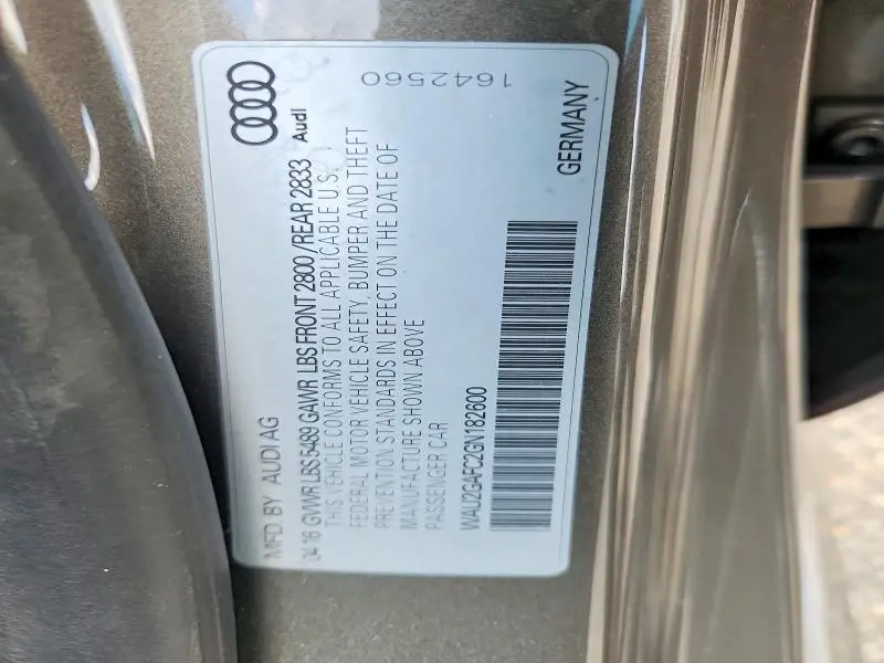 2016 AUDI A7 PRESTIGE  