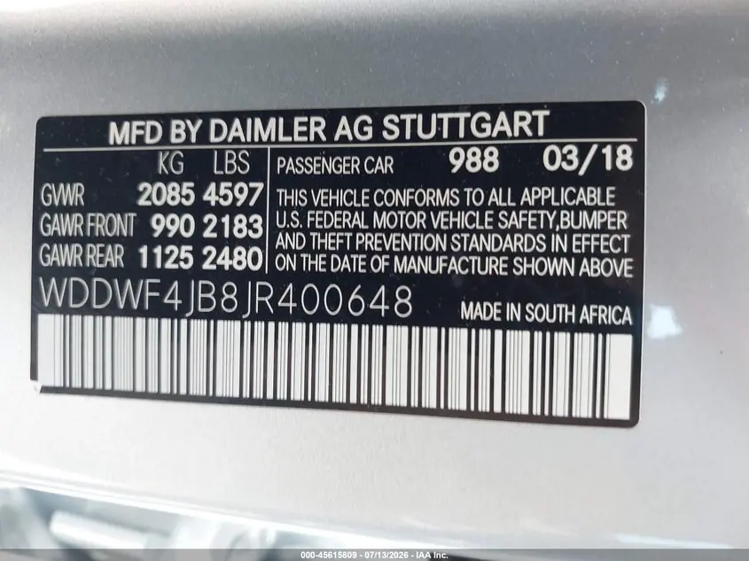 2018 MERCEDES-BENZ C 300  