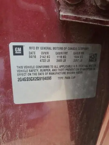2016 BUICK REGAL PREMIUM  