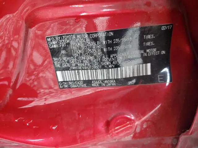 2017 TOYOTA RAV4 LIMITED  