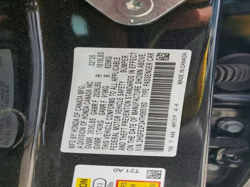 2026 HONDA CIVIC LX  