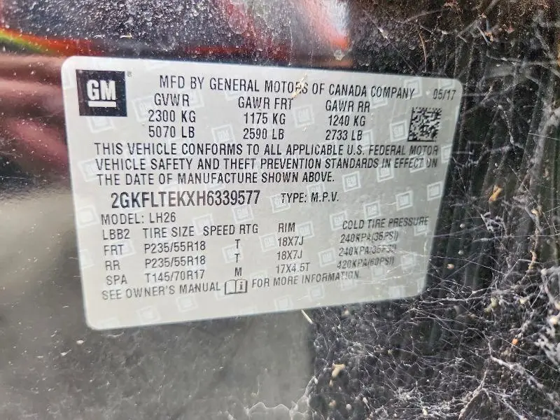 2017 GMC TERRAIN SLE  