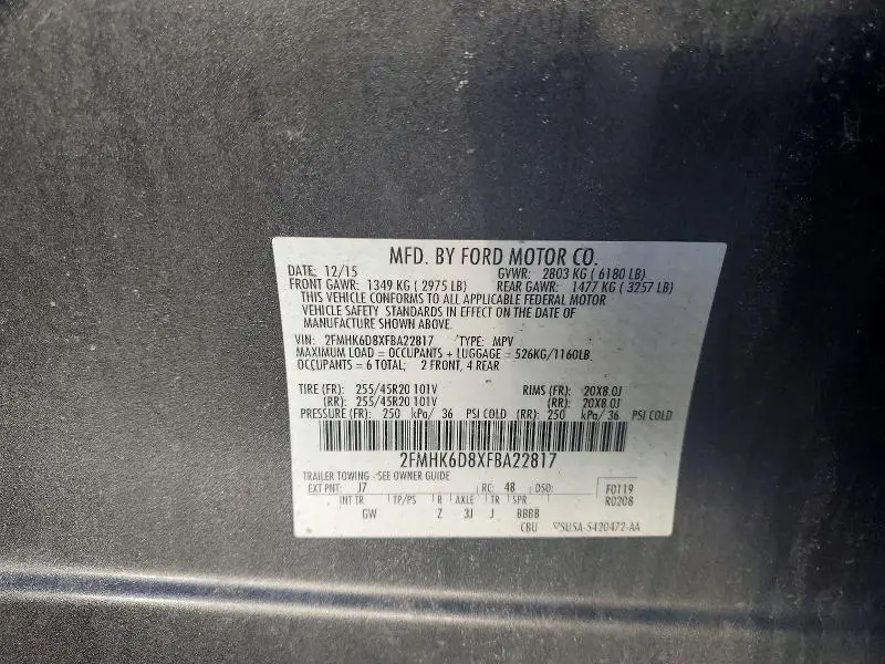 2015 FORD FLEX LIMITED  