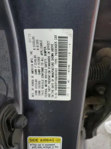 2013 HONDA ACCORD LX