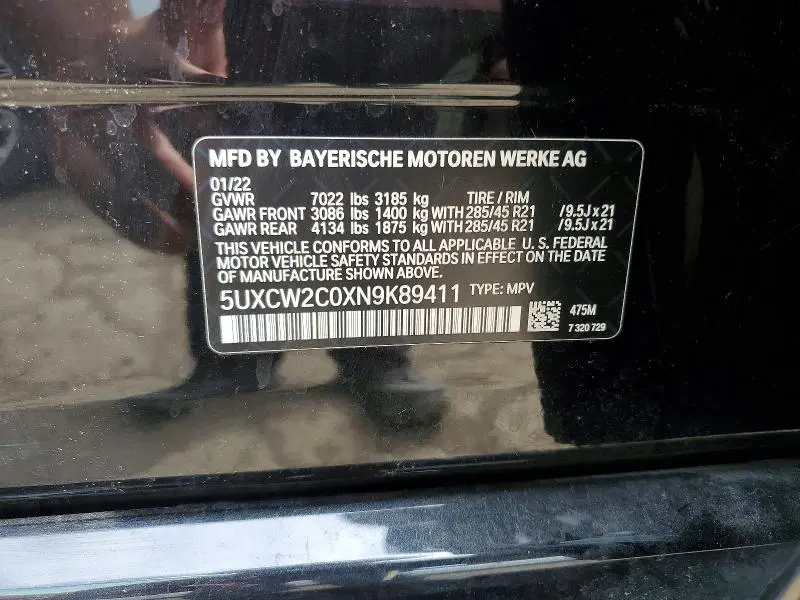 2022 BMW X7 XDRIVE40I  