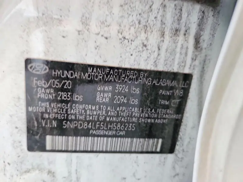 2020 HYUNDAI ELANTRA SEL  