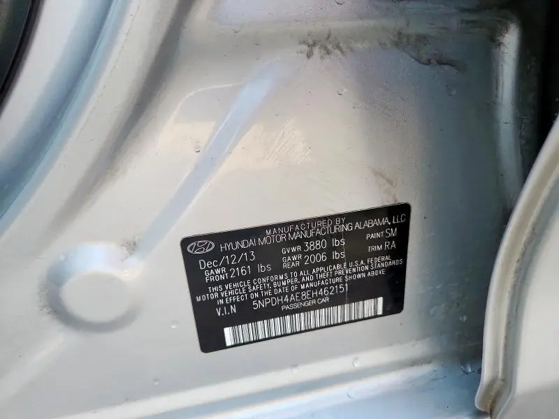 2014 HYUNDAI ELANTRA SE  