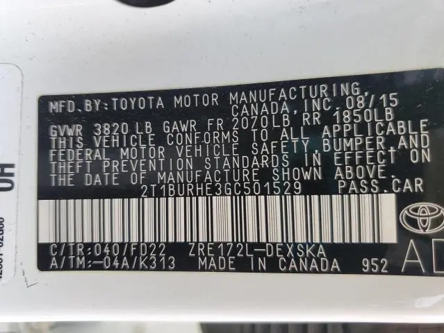 2016 TOYOTA COROLLA S SPECIAL EDITION  