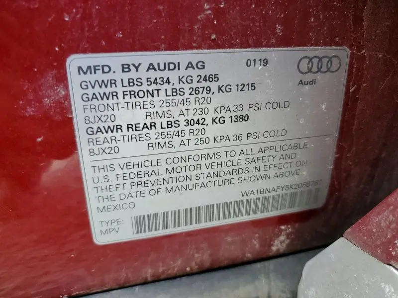 2019 AUDI Q5 PREMIUM PLUS  