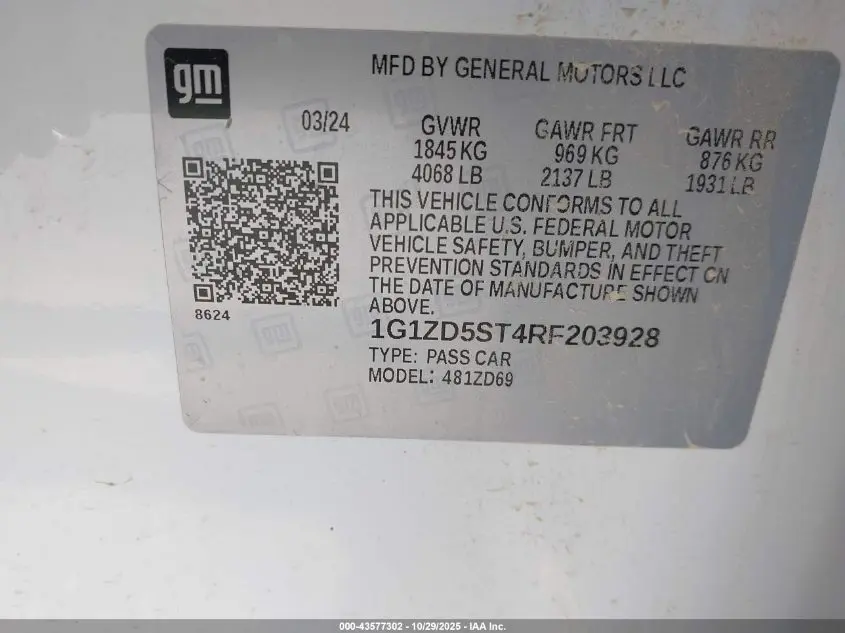 2024 CHEVROLET MALIBU FWD 1LT