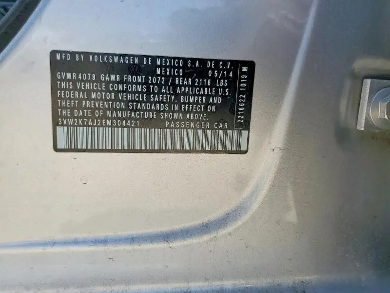 2014 VOLKSWAGEN JETTA   
