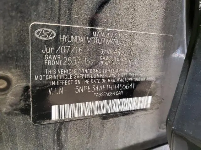 2017 HYUNDAI SONATA SPORT  