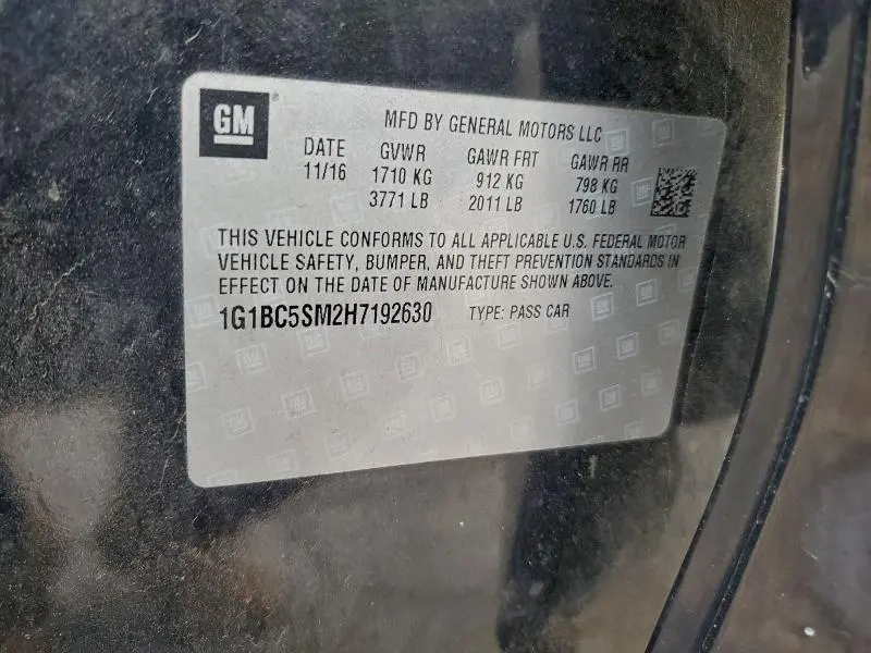 2017 CHEVROLET CRUZE LS  