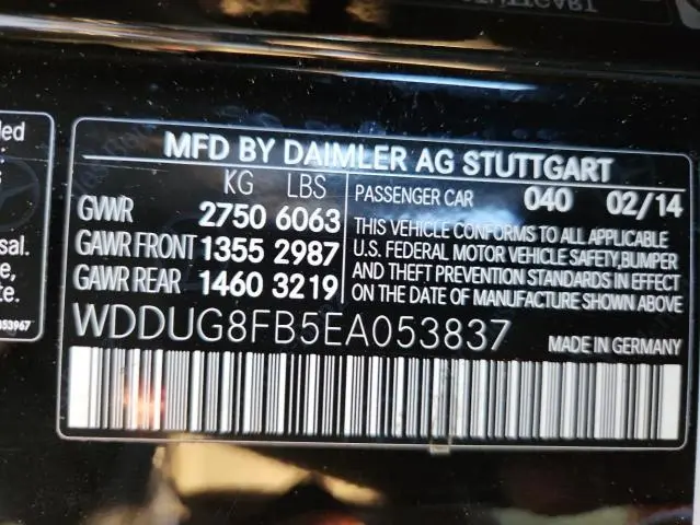 2014 MERCEDES-BENZ S 550 4MATIC  