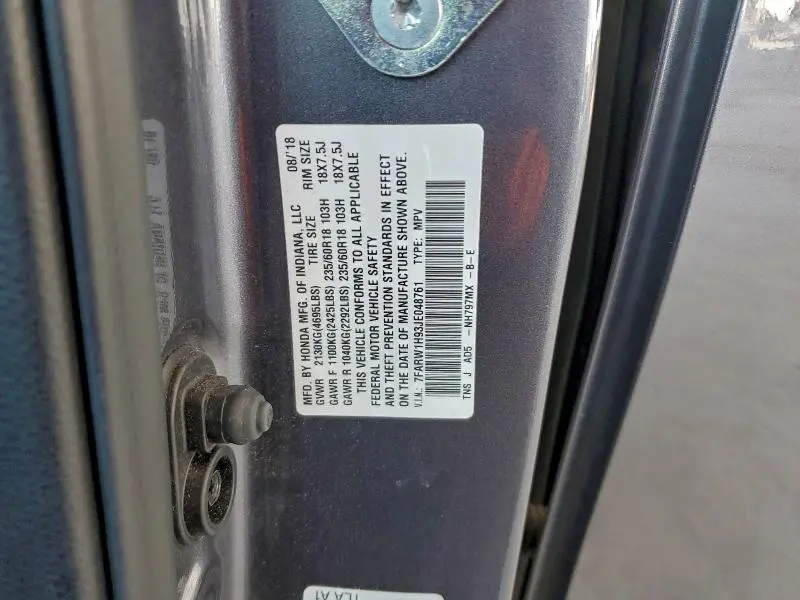 2018 HONDA CR-V TOURING  